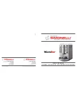 Nuova Simonelli MicroBar User Handbook Manual preview