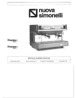 Nuova Simonelli Premier s maxi Installation And Use Manual preview