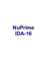 NuPrime IDA-16 User Manual preview