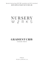 Предварительный просмотр 1 страницы Nursery Works GRADIENT Instruction Manual