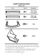 Предварительный просмотр 7 страницы Nursery Works sleepytime rocker Instruction Manual