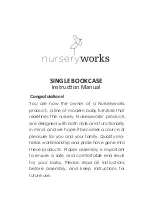 Предварительный просмотр 1 страницы Nurseryworks SINGLE BOOKCASE Instruction Manual