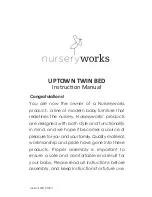 Nurseryworks UPTOWN TWIN BED Instruction Manual предпросмотр