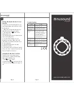 Предварительный просмотр 2 страницы nusound NU-024 User Manual