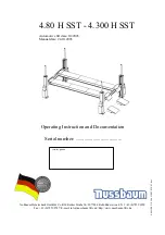 Nussbaum 4.120 H SST Operating Instruction And Documentation предпросмотр