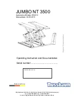 Preview for 1 page of Nussbaum JUMBO NT 3500 Operating Instruction And Documentation