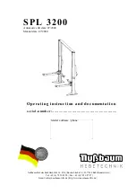 Nussbaum SPL 3200 Operating Instruction And Documentation preview