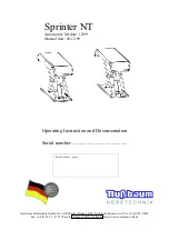 Preview for 1 page of Nussbaum Sprinter NT Operating Instruction And Documentation