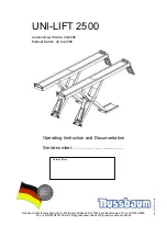 Preview for 1 page of Nussbaum UNI-LIFT 2500 Operating Instruction And Documentation