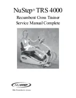 Nustep TRS 4000 Service Manual предпросмотр