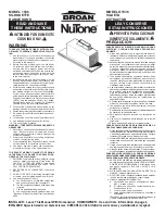 NuTone 1536 Instructions Manual предпросмотр