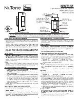 NuTone 300 Series Quick Start Manual предпросмотр