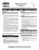 NuTone 331H Instruction Manual preview