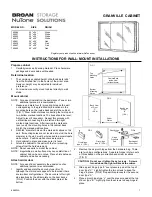 NuTone 740589 Instructions For Wall-Mount Installations предпросмотр