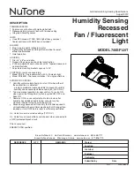 NuTone 744FLNT Architectural & Engineering Specifications предпросмотр