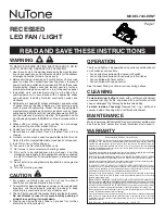 NuTone 744LEDNT Instructions Manual preview