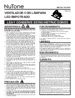 Preview for 9 page of NuTone 744LEDNT Instructions Manual