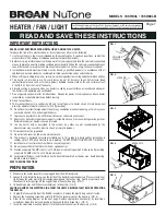 NuTone 765H80L Instructions Manual preview