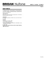 Preview for 4 page of NuTone 765H80L Instructions Manual