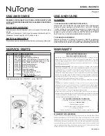 Предварительный просмотр 4 страницы NuTone 788CHNTC Instructions For Use