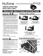 Preview for 1 page of NuTone 791LEDNT Quick Start Manual