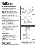 NuTone 8832SA Installation Instructions предпросмотр