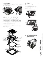 Preview for 5 page of NuTone AER110LTK Installation And Use & Care Instructions