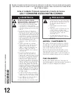 Preview for 12 page of NuTone AER110LTK Installation And Use & Care Instructions