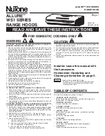 NuTone ALLURE WS1 SERIES Instructions Manual preview