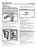 Предварительный просмотр 1 страницы NuTone AMERICANA LA552RW Installation & Operating Instructions Manual