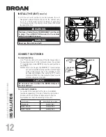 Предварительный просмотр 12 страницы NuTone BBN1243SS Installation Use & Care Instructions