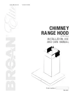 Предварительный просмотр 1 страницы NuTone CHIMNEY ARKEW43 Installation Use And Care Manual