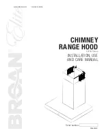 NuTone CHIMNEY EW43 Series Installation Use And Care Manual preview
