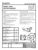 NuTone Guardian AE60 Specification Sheet preview