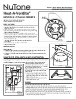 Preview for 1 page of NuTone Heat-A-Ventlite QT-9093 Series Installation Instructions