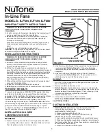 NuTone ILF-120 Installation Instructions Manual preview