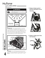 Предварительный просмотр 4 страницы NuTone InVent AERN110S Installation And Use & Care Instructions