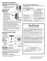 Preview for 2 page of NuTone LA-228WH Installation & Operating Instructions Manual