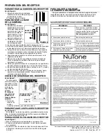 Preview for 6 page of NuTone LA-228WH Installation & Operating Instructions Manual