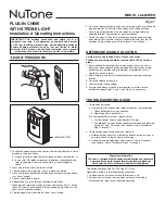 NuTone LA224RWH Installation & Operating Instructions preview