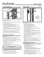 Preview for 2 page of NuTone LA542WH Installation & Operating Instructions Manual