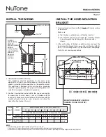 Preview for 4 page of NuTone NS54000 Series Manual