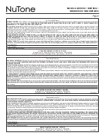 Preview for 8 page of NuTone nwh300 Instructions Manual