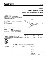 Предварительный просмотр 1 страницы NuTone PFC-48 Specifications