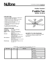 Preview for 1 page of NuTone PFOB-52 Specifications