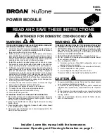 Preview for 1 page of NuTone PM44 Manual