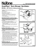 NuTone QT150 Installation Instructions Manual preview