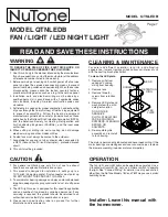 Preview for 1 page of NuTone QTNLEDB Instructions