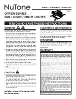 Preview for 1 page of NuTone QTREN080FLT Quick Start Manual