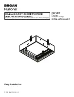 NuTone RDFUWT Installation Manual preview